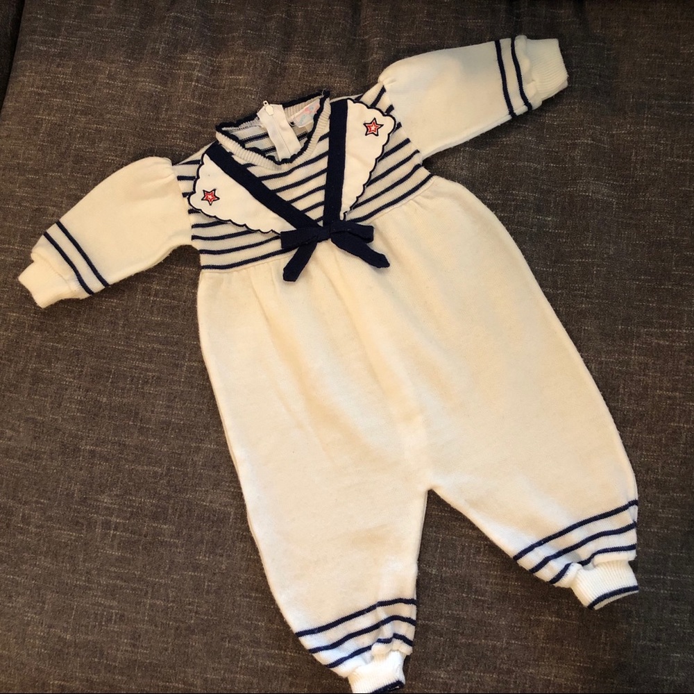 Vintage Blue/White Bodysuit